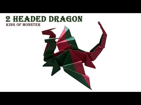 Origami 2 headed Dragon - King of Monster DIY Step by Step