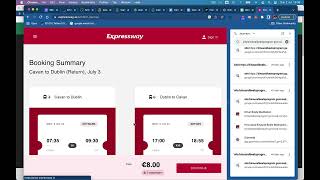 Booking Free Travel Pass Ticket on Bus Eireann Expressway Bus