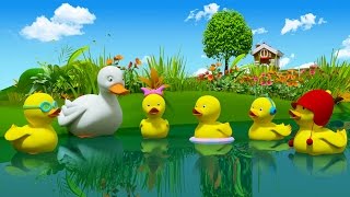 cinco patinhos | five ducklings (Portuguese) | rimas com letras em português | Five LIttle Duck