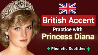 Princess Diana helps you train your British Accent + Phonetic subtitles #RoyalFamily 