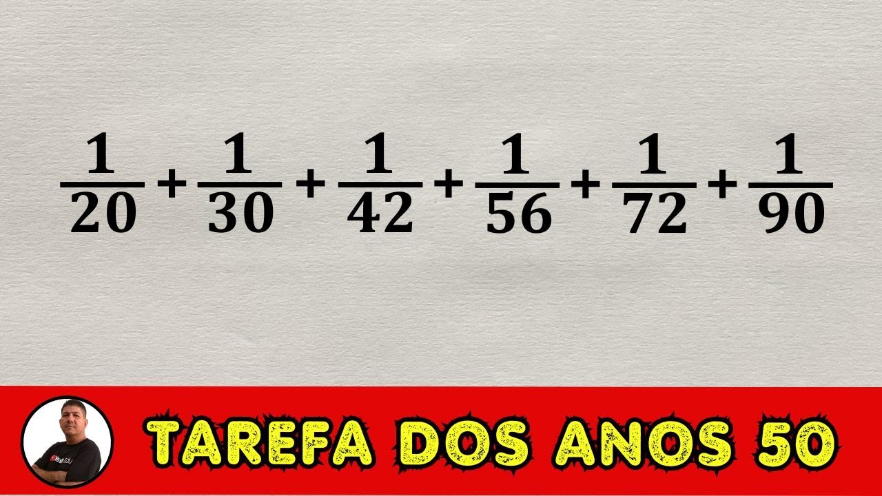 TAREFA DE MATEMÁTICA DOS ANOS 50