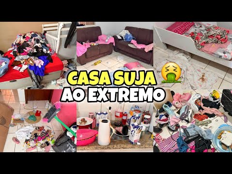 CANSEI!!! 4 DIAS SEM FAXINAR ?| FAXINA NA CASA TODA E MUITA BAGUNÇA ACUMULADA ? UM NOJO, VEJAA ?