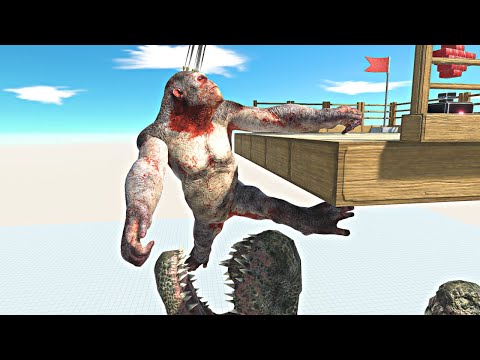 CAN UNITS STOP HARPOON MAN ? | DINOSAURS HEAD - Animal Revolt Battle Simulator #arbs