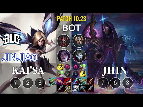 BLG Jinjiao Kai'Sa vs Jhin Bot - KR Patch 10.23
