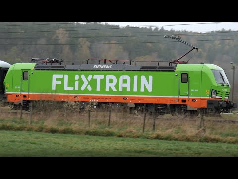 FlixTrain's Very First Train from Göteborg to Stockholm passes Partille 6-May-2021 07:39 4k60