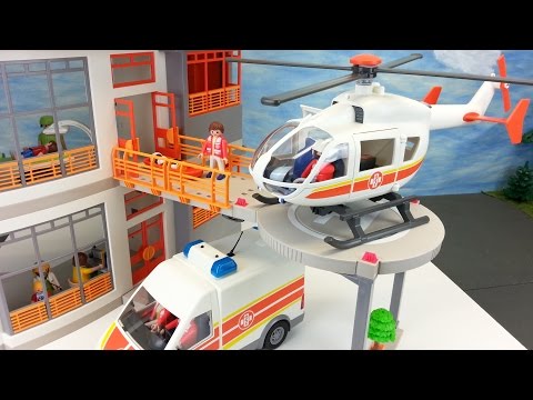 Helicopter landing pad for Playmobil children's hospital construction seratus1 helicopter