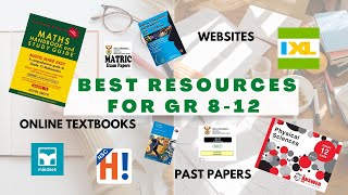 Best study resources for high school(online textbooks,websites, past papers)