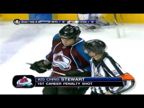 Chris Stewart scores hat trick