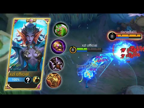 KARRIE NEW BEST BUILD IN THIS CURRENT META🔥 KARRIE BEST BUILD 2023 | MLBB