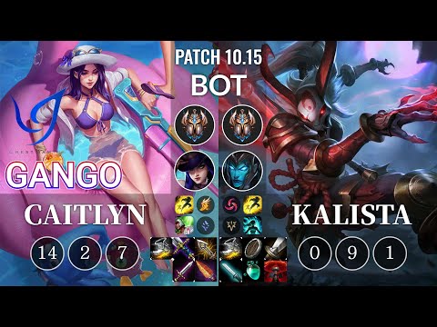 CGA Gango Caitlyn vs Kalista Bot - KR Patch 10.15