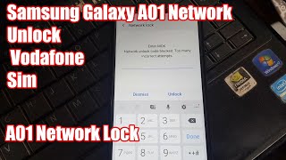 Samsung Galaxy A01 Network Unlock Vodafone Sim