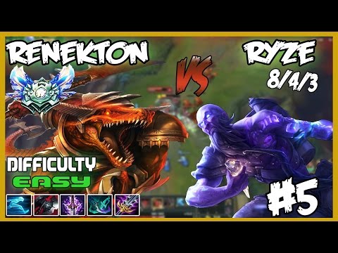 Twitch Gameplays #5 Renekton vs Ryze 8/4/3 [Diamond 4]