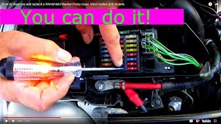 How to diagnose and replace a Windshield Washer Pump on your car