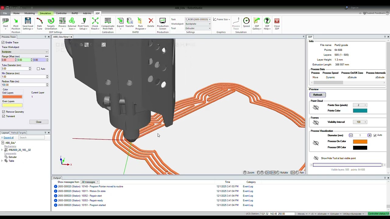 ABB RobotStudio Simulation for 3D Printing | Industrial Robotics