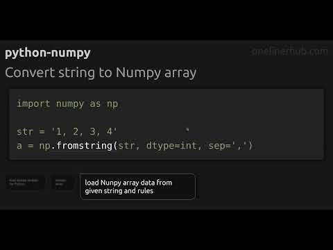 Convert String To Numpy Array