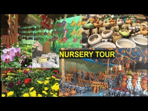 BANGALORE NURSERY TOUR:-PLANTS/TERRACOTTA DECORS/HANGING PLANTERS/CERAMIC POTS Video