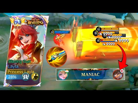 LAYLA 1 HIT = MANIAC INSANE CRITICAL BUILD DESTROYS EVERYTHING! 🔥 - Mobile legends