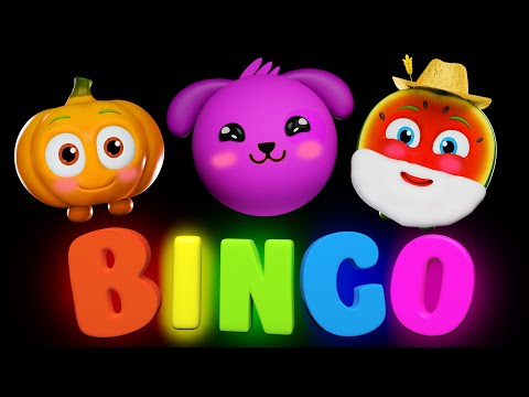 ???????? Funky Fruits with BINGO Dog | Baby Sensory Animation, Dance Music and High Contrast Video????