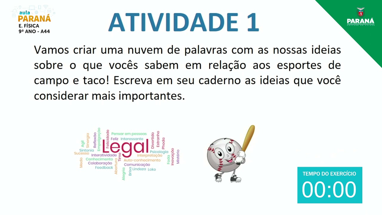 2021 | 9º Ano | Educação Física | Aula 44 - Esportes de Campo e Taco
