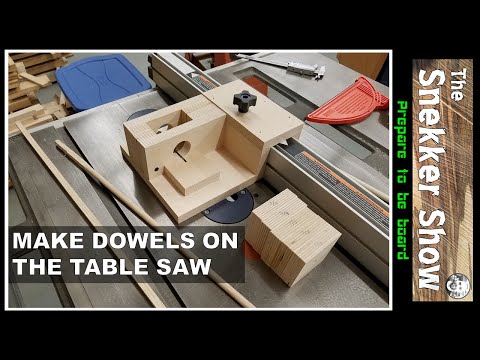 Adjustable dowel making jig for the table saw (part 1)