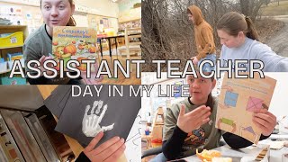 ASSISTANT TEACHER DAY IN MY LIFE | prepping materials, behavior discussions, children's books, etc.