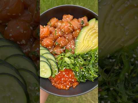 Ponzu Salmon Poke Bowl #recipe