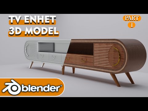 TV Enhet Model Blender 3D Part - 1 #blendertutorial #blender #model