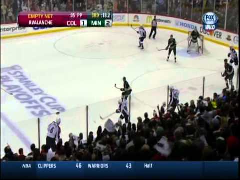 End of the Minnesota Wild game against the Colorado Avalanche