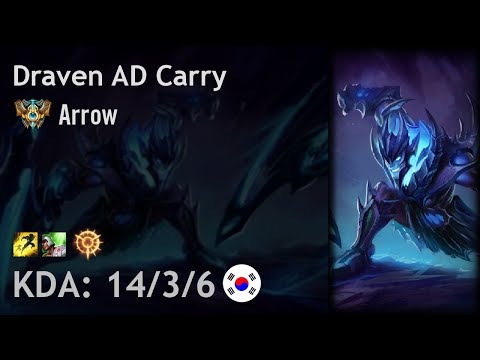 Draven AD Carry vs Kalista - Arrow - KR Challenger Patch 7.24