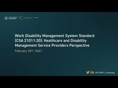 
<span>Work Disability Management System Standard: The Role of Healthcare and Disability Management Service</span>

