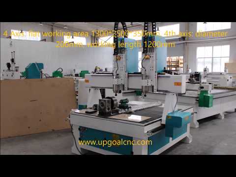 Double Head 3 Axis 4 Axis 1313 Model CNC Wood Router Machine