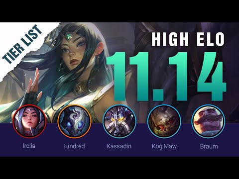 Season 11 HIGH ELO LoL Tier List Patch 11.14 by Mobalytics - League of Legends