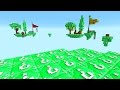 MINECRAFT EMERALD LUCKY BLOCK SKYBLOCK WARRIORS with The Pack