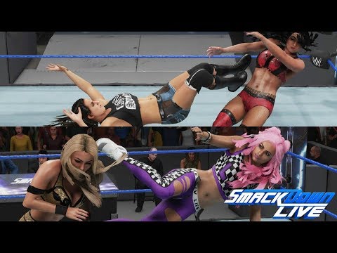 WWE 2K19 SMACKDOWN LIVE SARAH LOGAN VS BILLIE KAY/LIV MORGAN VS MANDY ROSE