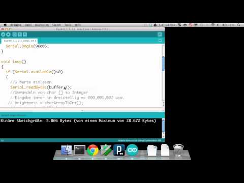 Arduino Tutorial: Kapitel 3.1.2 -  Lösung: Aufgabe 3 - Dimmen per Eingabe