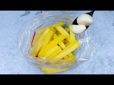 Le secret des frites croustillantes, sauce à l'ail - sans vous salir les mains !