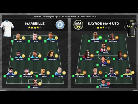 DLS FOOTBALL GAMEPLAY | KAYROS MAN UTD VS MARSEILLIE |