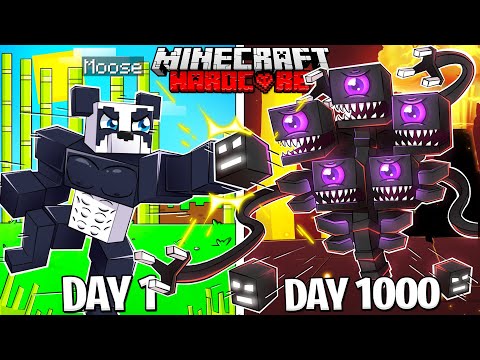 Moose - I Survived 1000 DAYS as a TITAN in HARDCORE Minecraft MOVIE!