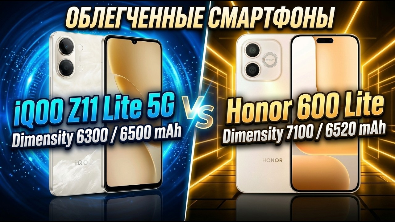 СРАВНЕНИЕ IQOO Z11 LITE И HONOR 600 LITE | ОБЕЗЖИРЕННЫЕ СМАРТФОНЫ