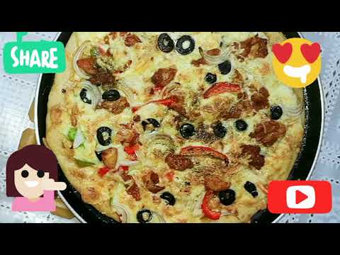 Chicken Pizza with Whole wheat | Pizza Dough from Scratch Recipe@FlavorousPlate2019
