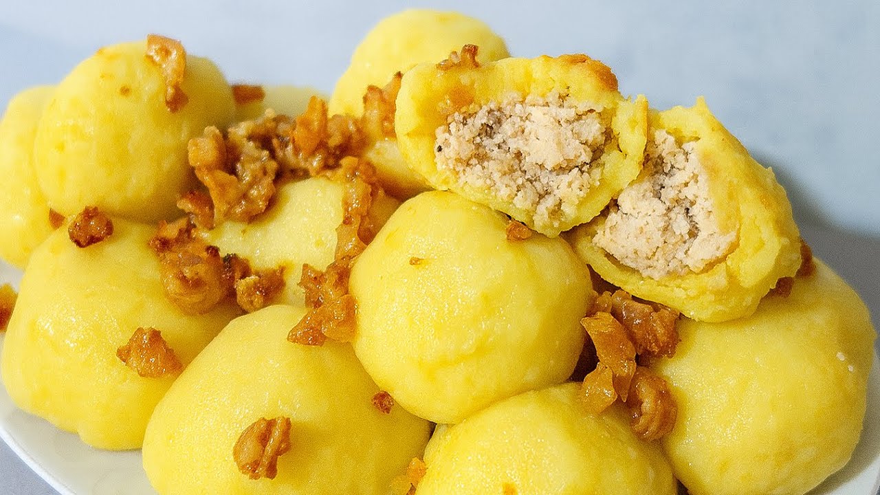 Pyzy z mięsem z kurczaka 🍗 Miękkie, domowe i zawsze się udają!