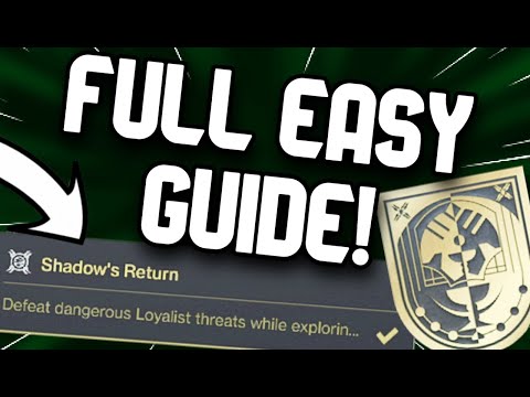 SHADOW'S RETURN TRIUMPH COMPLETE GUIDE!! DESTINY 2 SEASON OF THE HAUNTED!