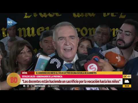 Jaldo remarcó el sacrificio de los docentes en la apertura del ciclo lectivo 2026