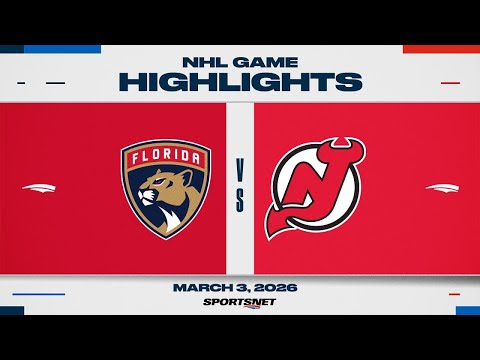 NHL Highlights | Panthers vs. Devils - March 3, 2026
