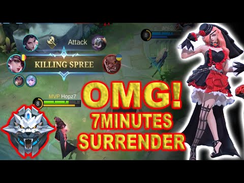 OMG! 7 minutes surrender | Dangerous Love Lesley gameplay | Grandmaster division | MLBB | (4K)
