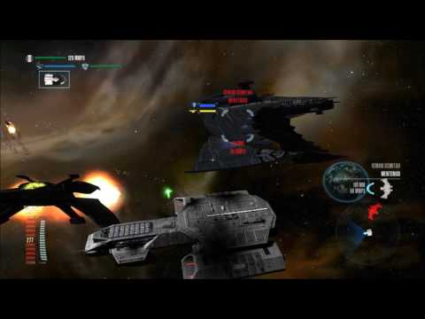 StarTrek Legacy - UU2.2 Hybrid x304 vs Reman  Scimitar warbird ( 1 vs 3)