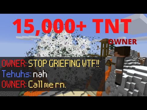 Trolling a Minecraft Server Owner with over 10,000 TNT