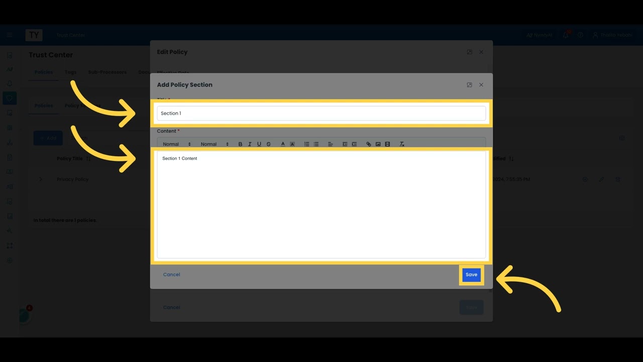 Getting Started with Trust Center