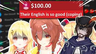Vtuber Reacts to HoloJP Speaking Perfect English is Peak Comedy - Hololive Clips
