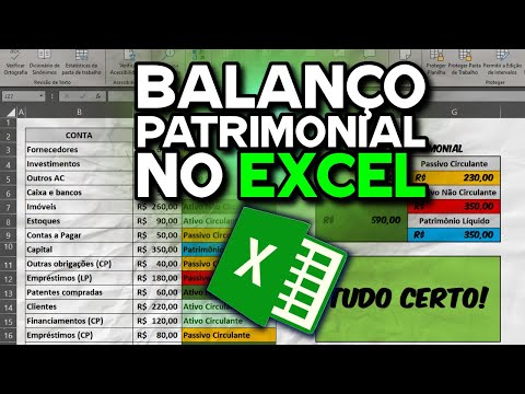 BALANÇO PATRIMONIAL - PLANILHA EXCEL